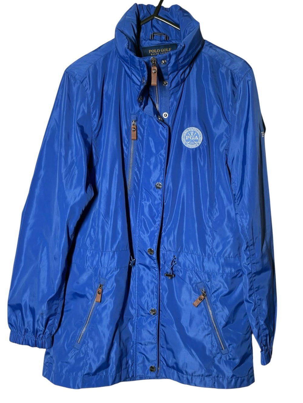 {EUC} Ralph Lauren Polo PGA Golf Royal Blue Windbreaker Jacket S